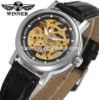 Winner Skeleton Watch Women Ladies Watches Casual Leather Band Automatic Mechanical Wristwatches Montre Femme Reloj Mujer 2020