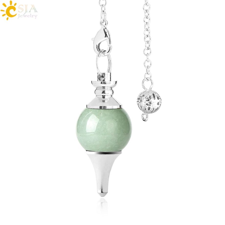 CSJA Fortune-Telling Pendulum for Dowsing Natural Stone Crystal Red Agates Circular Cone Charm Pendant Pendule Divination F269