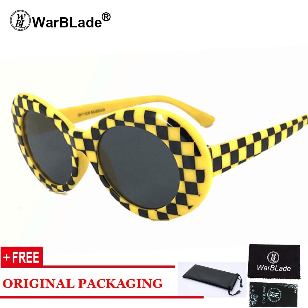 yellow GZ2020 Classic Clout Goggle Kart Cobin Glasses Oval Ladies Sunglasses Vintage Retro Sun Glasses Women's UV400 Gafas De Sol