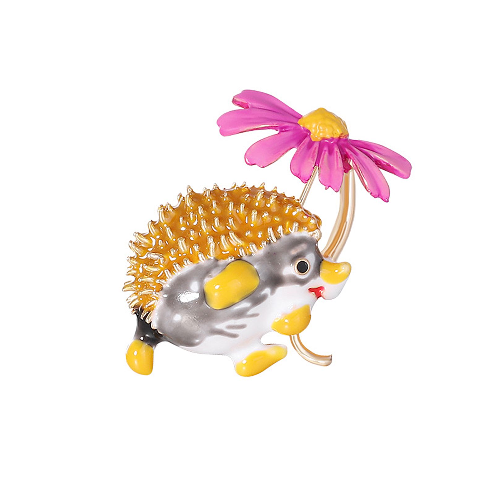 Creative Hedgehog Flower Shape Brooch Pin Clothes Bag Jewelry Accessory Gift