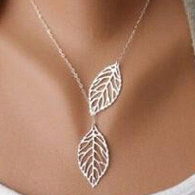 European and American jewelry leaf clavicle chain brand temperament Creativity fashion simple circle bar Necklace woman