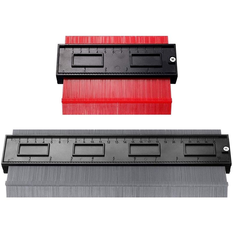 2 Packs Contour Gauge Profile Tool Woodworking Tools DIY Duplicator Tools 10 Inch 5 Inch Outline Gauge