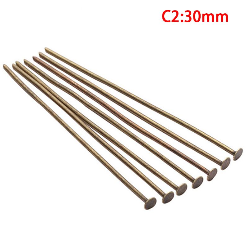 200pcs/bag Flat Head Pins Headpins For Jewelry Findings Making DIY Supplies