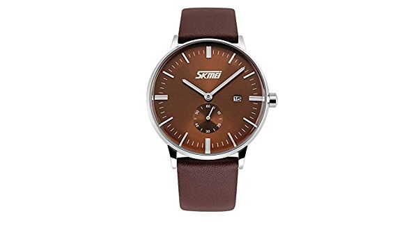 SKMEI 9083 Black PU Leather Analog Watch For Men - Black