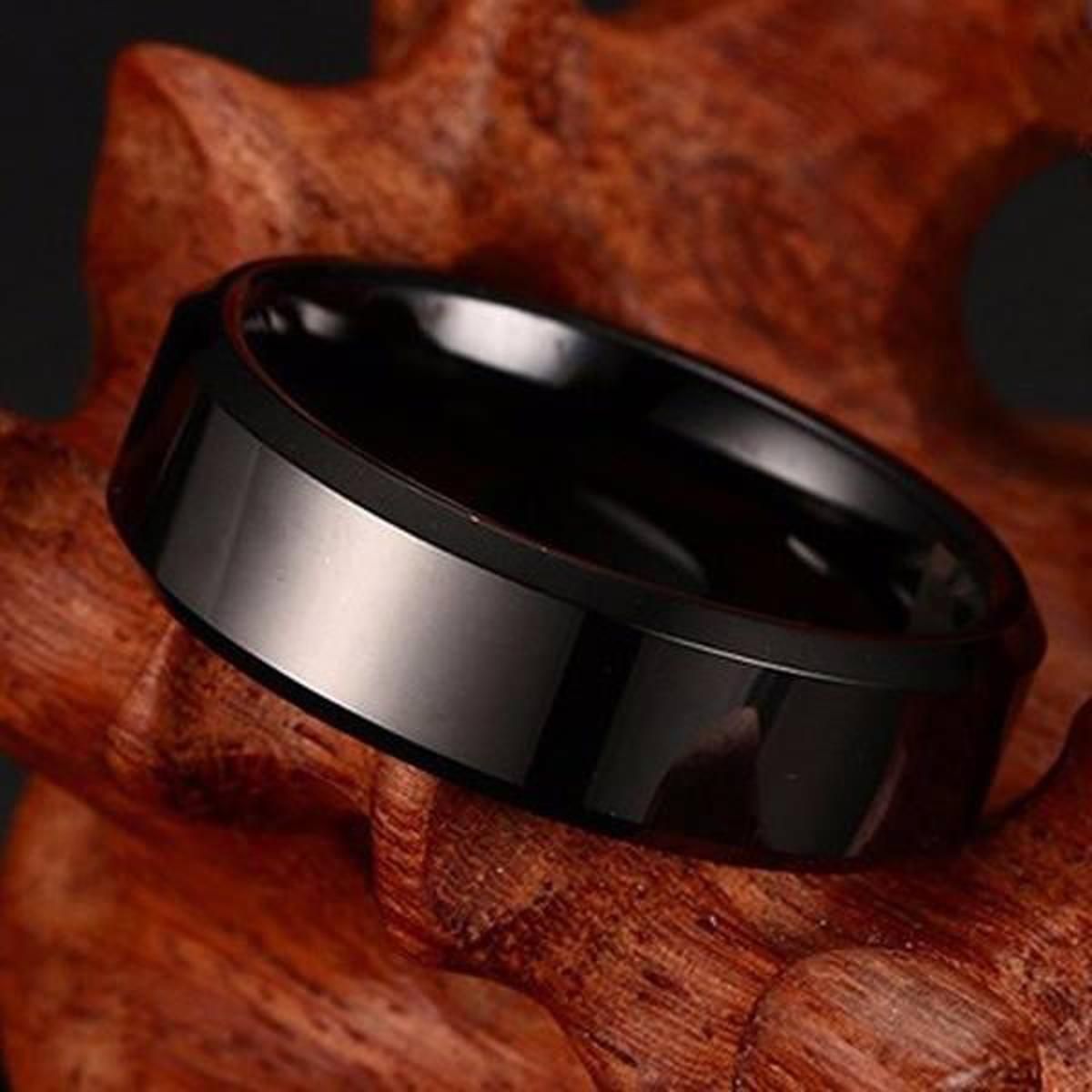 Black Stainless Finger Ring