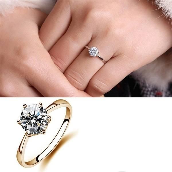 Golden Alloy Finger Ring for Women