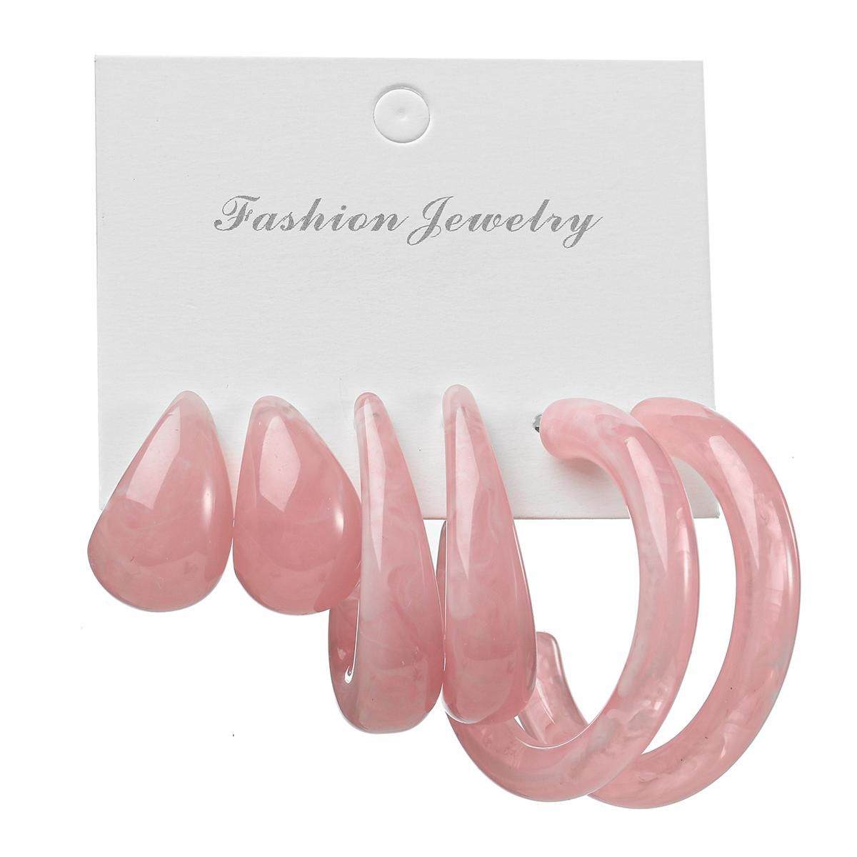 Hoop Earrings C-Shaped rylic Transparent Hoop Earrings
