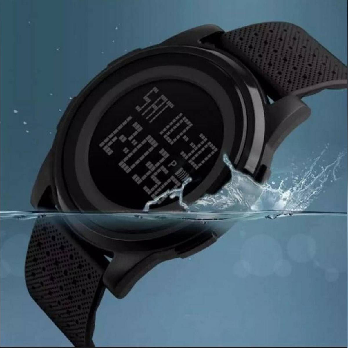 Sanda 337 Original Men'S Sports Watch Fashion Luxurious Effect Shockproof Anti-Drop Stopwatch Time Alarm Clock Outdoor Waterproof Silicon Strap Digital Watch for men