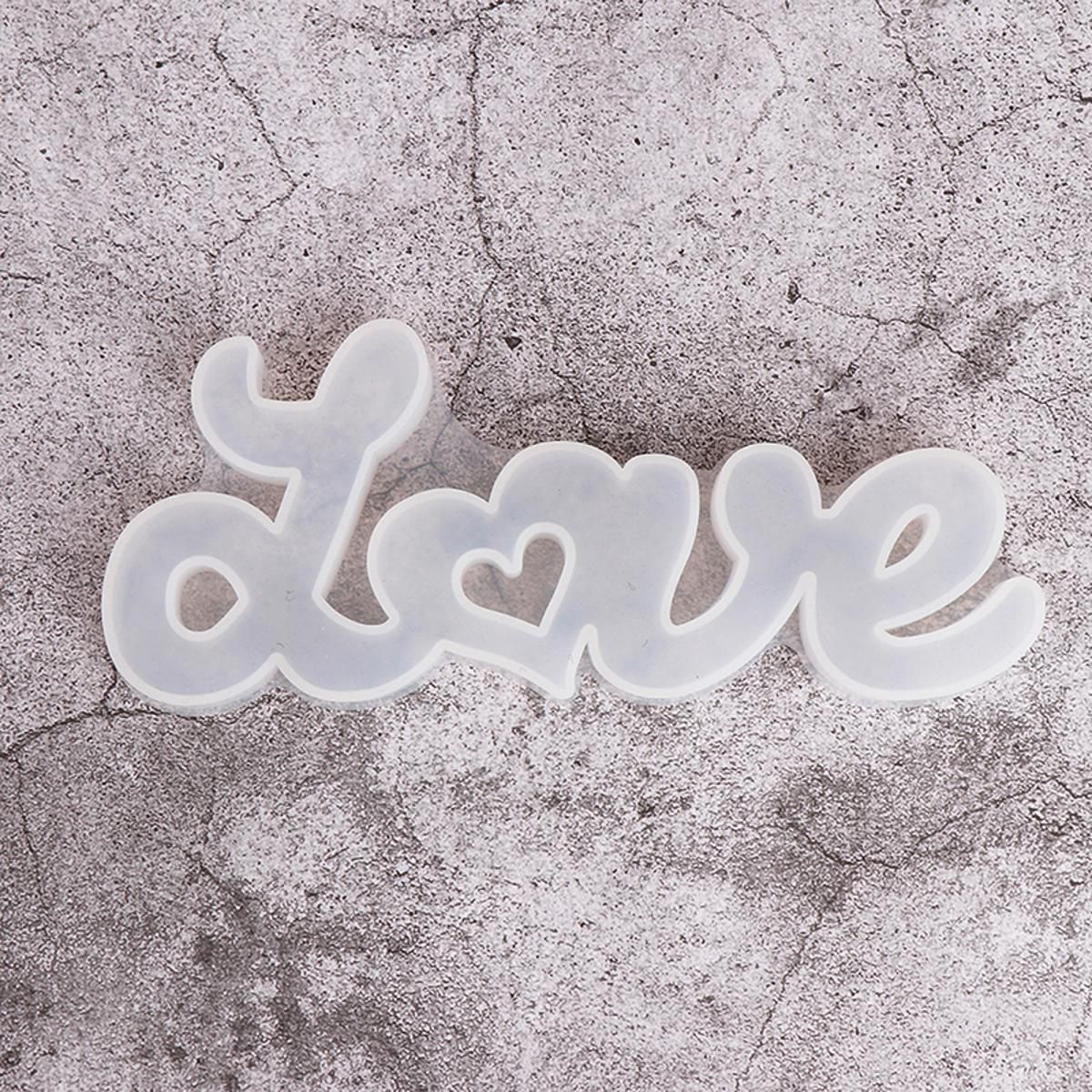 DIY Crystal Epoxy Resin Mold Mother's Day Mom Family Love Word Silicone Mold