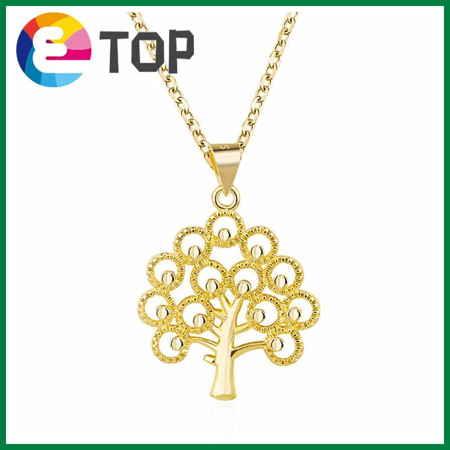 Vietnam Gold Plated Clover Necklace Brass Gold Plated Fashion Clover Pendant Necklace Vacuum Plating
