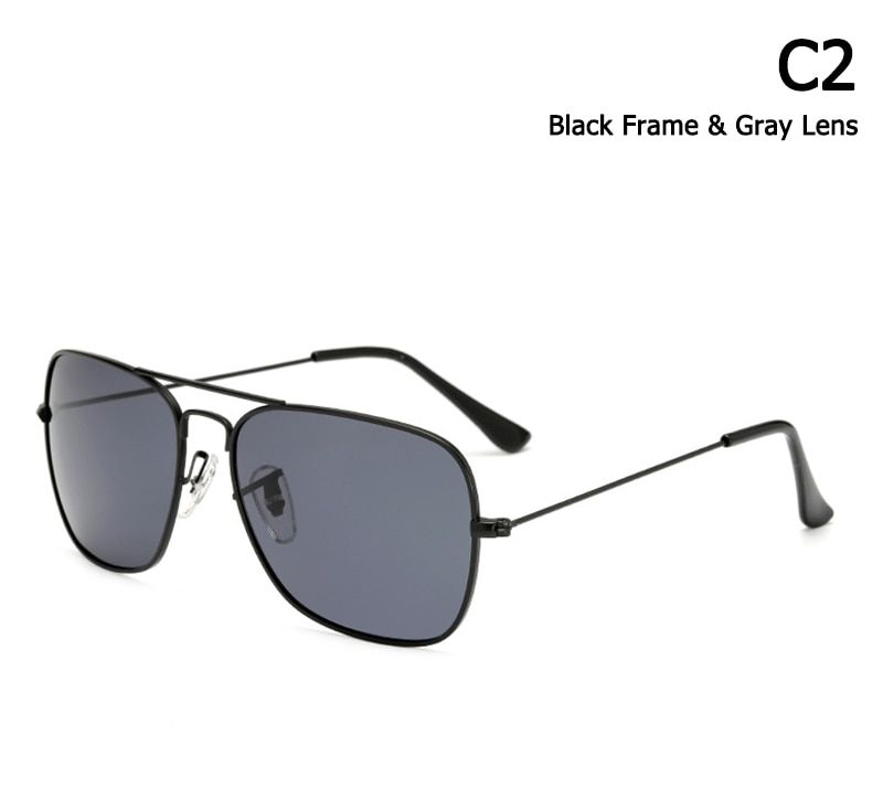 C2 Black GrayJackJad Classic 3136 CARAVAN Style Polarized Square Aviation Sunglasses Men Vintage Retro Brand Design Sun Glasses Oculos De Sol