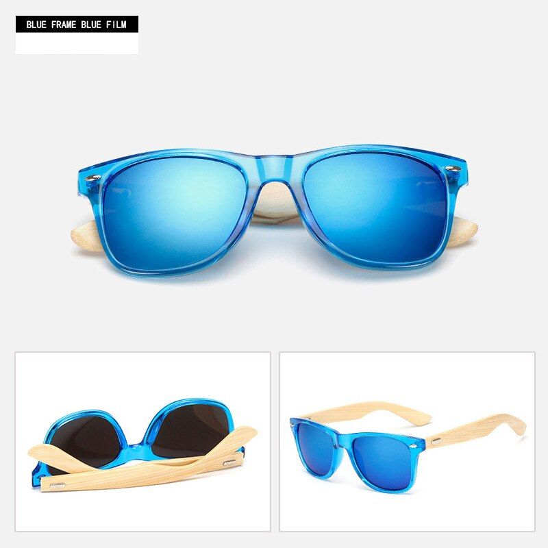 11SIMPRECT Bamboo Wood Sunglasses Women/Men 2021 Mirror Retro Square Sunglasses Vintage Brand Designer Sun Glasses For Men UV400
