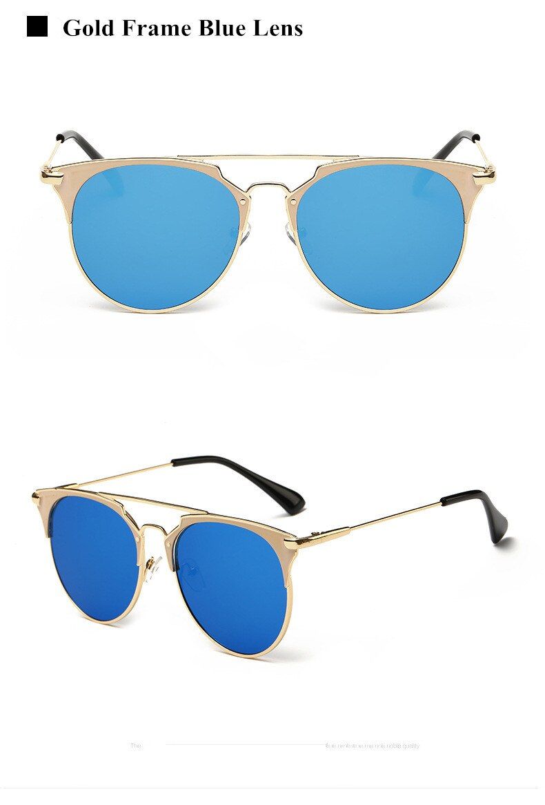 color 6VWKTUUN Round Sunglasses Men Women Vintage Flat Top Mirror Coating Goggles Man Woman's Outdoor Sun Glasses Oculos