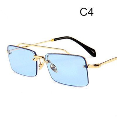 C4 BlueEmosnia Square Unisex Sunglasses Modis Steampunk Oculos De Sol feminino 2019 Luxury Women Brand Designer Sun Glasses UV400
