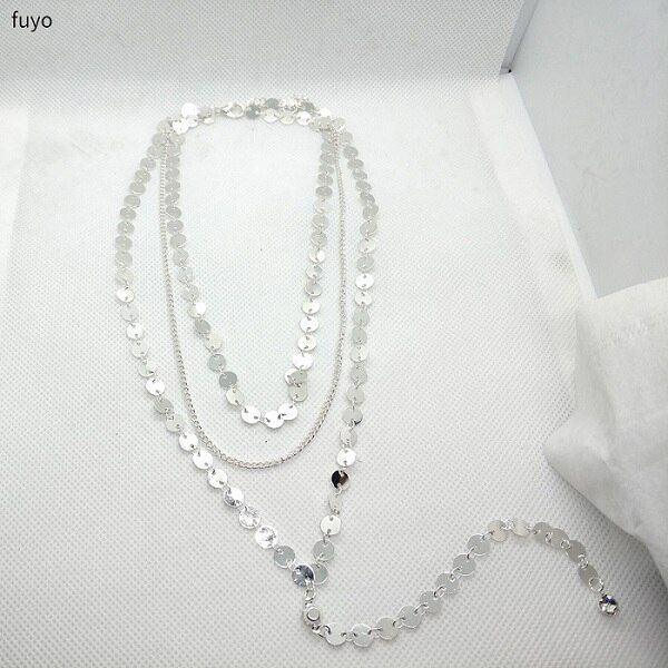 Multilayer Sexy Sequins Rhinestone Tassel Pendants Chain Necklace Choker Collar Women Wedding Bride Jewelry Gift