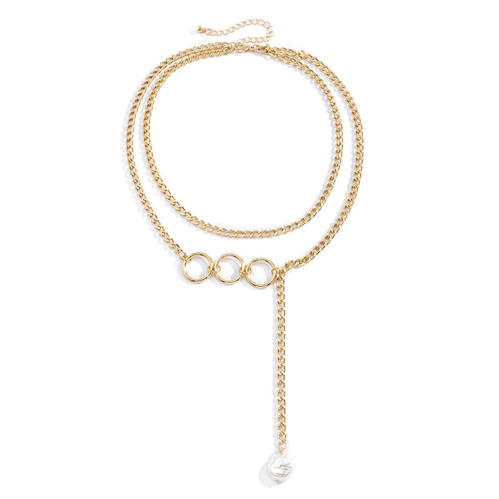 Neckle Pendant Exquisite Two Layers Three Circle Pendant Neckle