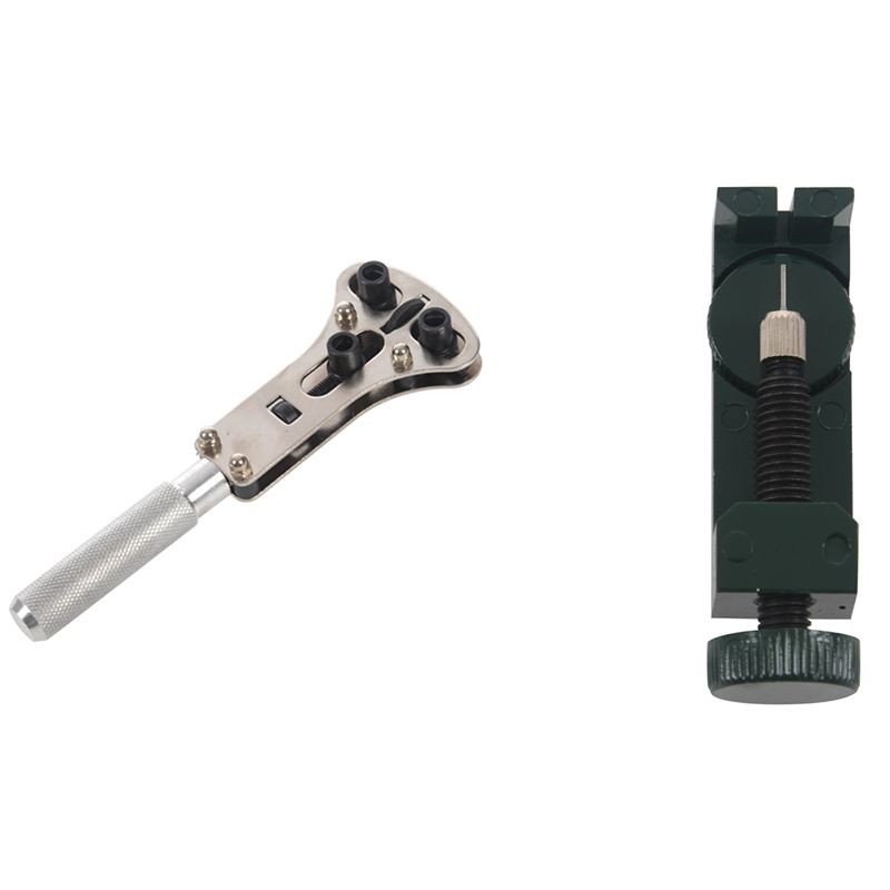 Metal Link Pin Remover Adjuster Watch Band Bracelet Strap Parts & Adjustable Screw Watch Back Case Cover Opener Wrench
