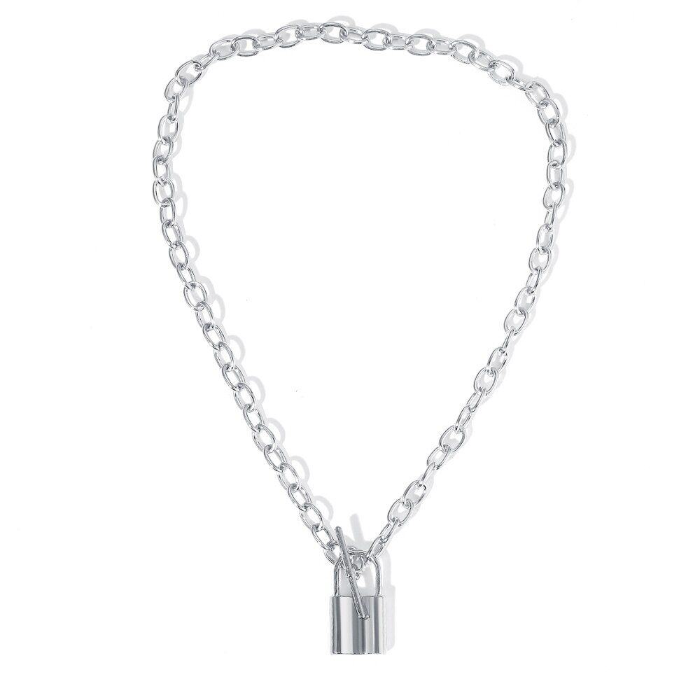 Lock Pendant Punk Multi Layered Pearl Choker Necklace Collar Statement Virgin Mary Coin Crystal Pendant Necklace Women Jewelry