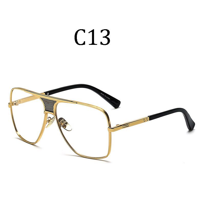 96918 C132021 Luxury brand design Fashion Mach Six Eight Style Gradient lens Sunglasses Men Vintage Brand sun glasses rimless