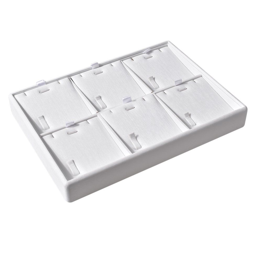 6 Grid Lattice Pendant Necklace Jewelry Packaging And Display Show Pallets-White