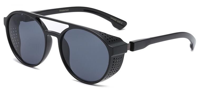black gray2021 Steampunk Sunglasses Men Luxury Brand Designer Sun Glasses For Women Vintage Outdoor Driving Oculos Feminino Punk Gafas De