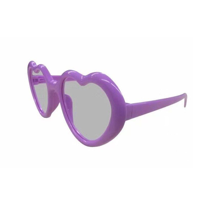 purpleHeart-shaped Lights Become Love Special Effects Glasses Love Glasses At Night Net Red Glasses Fashion Sunglasses Women Gift