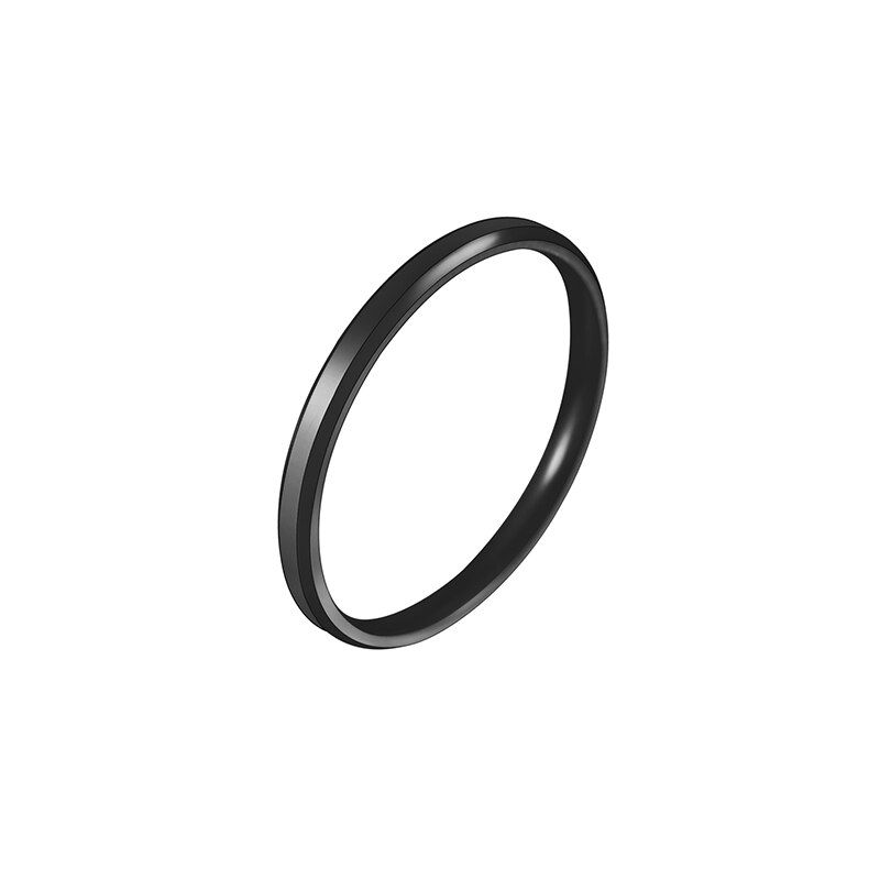 ELSEMODE 2mm Titanium Steel Anti-allergy Gold Smooth Engagement Wedding Couple Rings For Women Girl Jewelry Gift