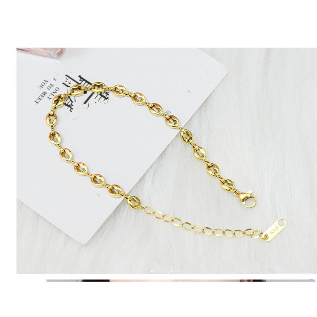 TOSOKO Female Jewelry Stainless Steel Hollow Bowknot Bracelet Fashion Chain BSE075