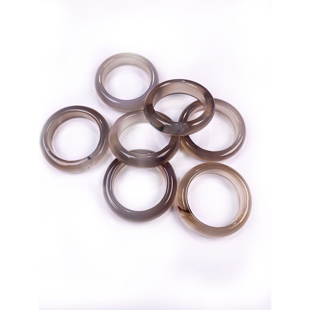 Natural Stone Rings Many Style Stone Turquoised Tiger Eye Sodalite Blue Sand for Charms Jewelry Gift Rings for Women Size 6mm