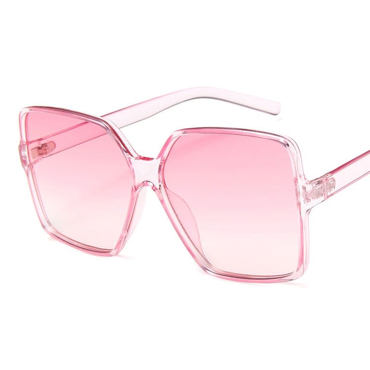 C6PinkDCM Fashion Oversized Retro Sunglasses Women Gradient Color Lens Brand Designer Ladies Sun Glasses UV400