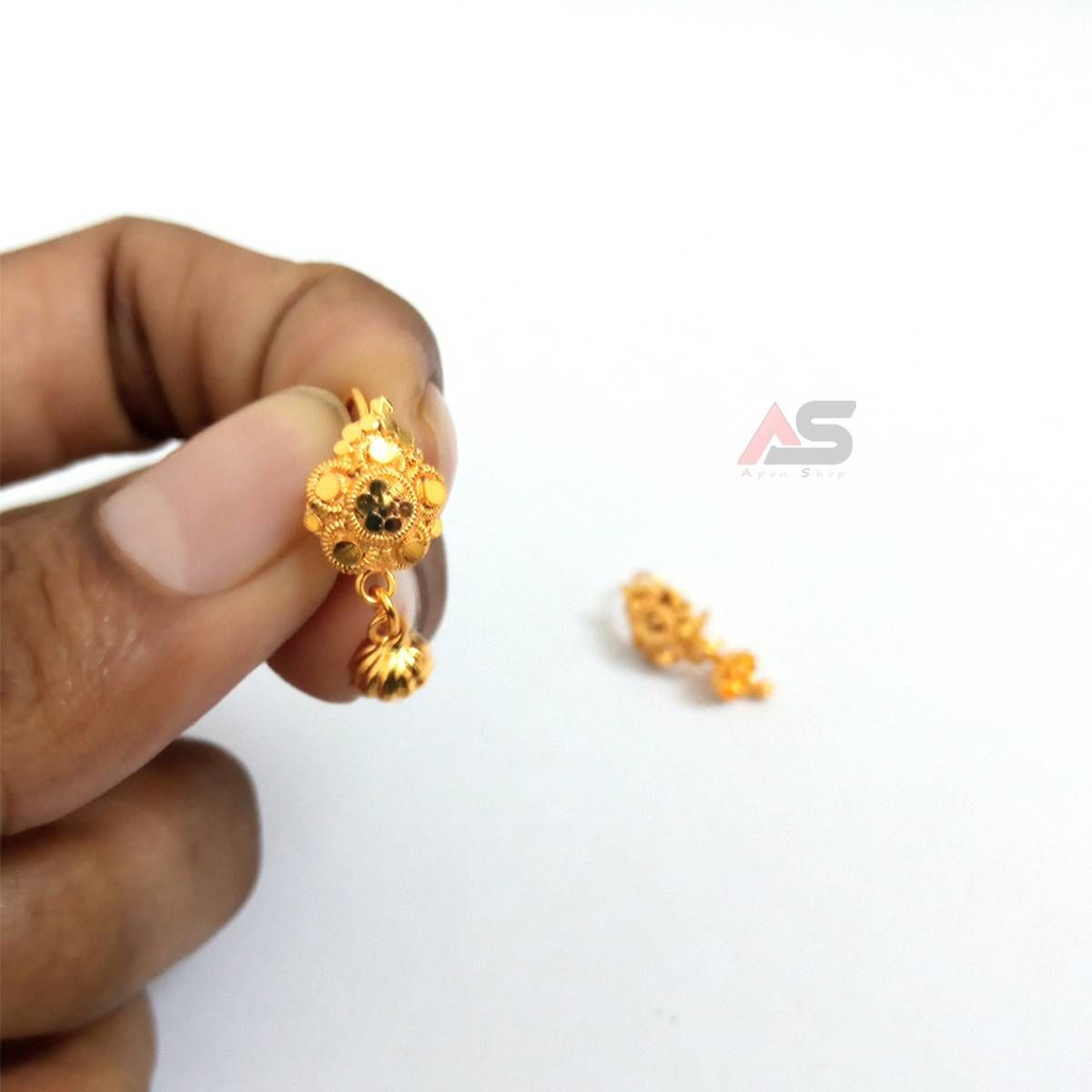Gold plated small earrings set for women and girls