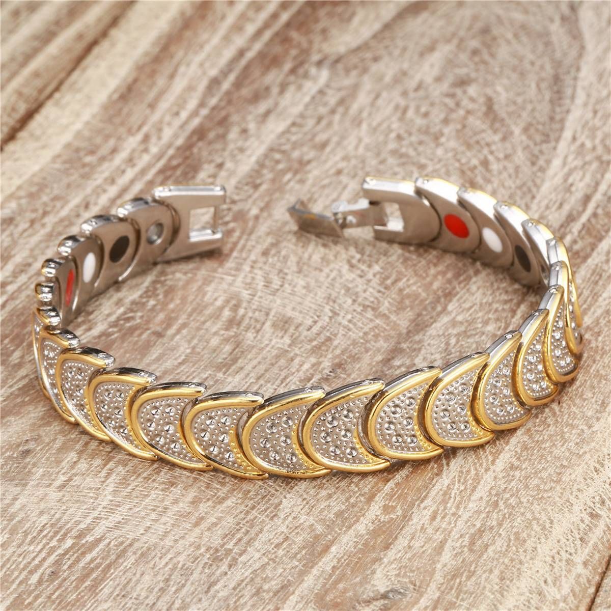 Fashion Copper Nagetive Ion Far Infrared Germanium Magnets Bracelets for Women Men Health Care Bracelet Bangle