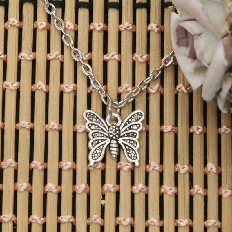 New Fashion Tibetan Silver Color Pendant Butterfly Choker Charm Short Long DIY Necklace Factory Price Handmade Jewelry