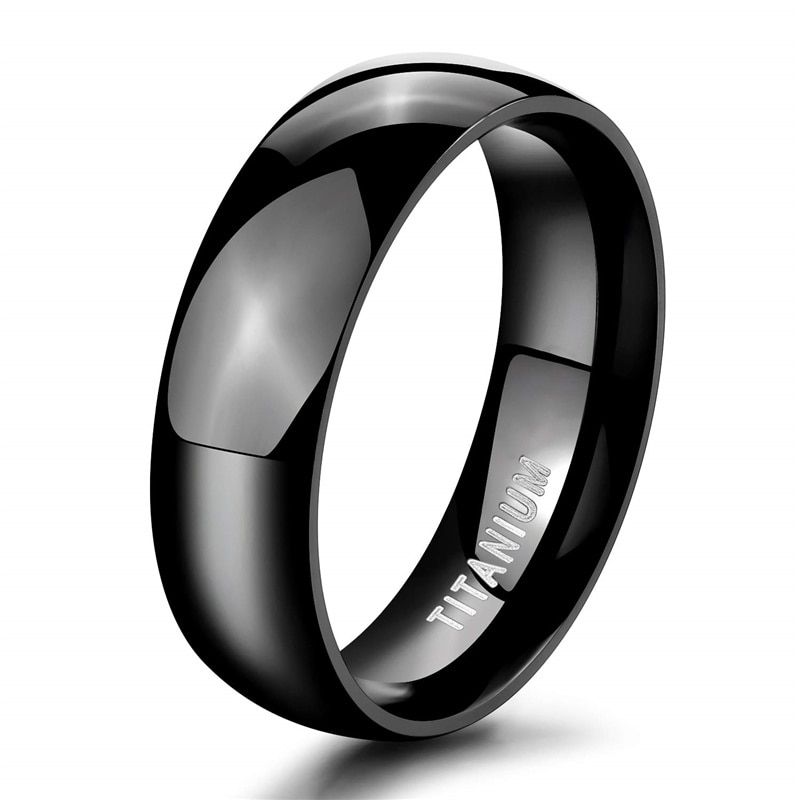 2mm/4mm/6mm Polished Silver Color Titanium Ring Women Smooth Wedding Band Minimalism Simple Stack Rings Female Fashion Jewelry