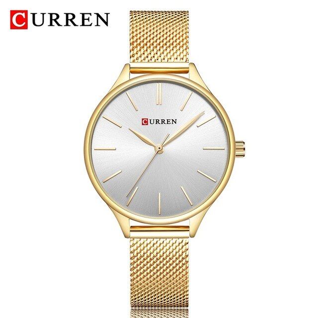 CURREN Fashion Rose Gold Women Watch Minimali Elegant Luxury Lady Watches Waterproof Dress Wristwatch For Female Reloj Mujer
