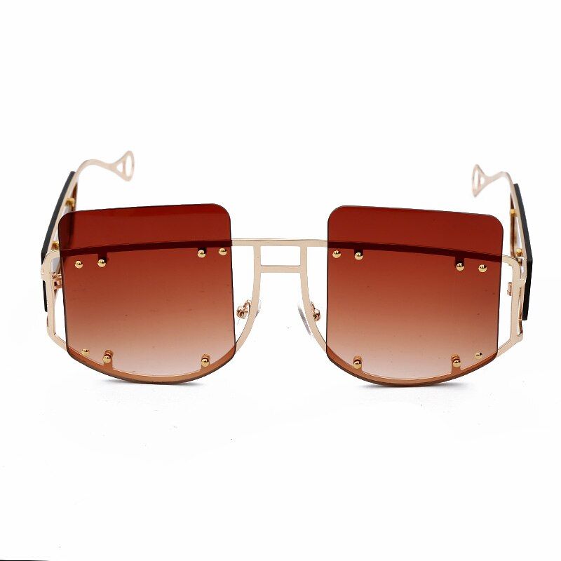 5JASPEER Square Sunglasses Unique Eyewear Oversized Mirror Men Women Luxury Brand Punk Style Vintage Shades Sun Glasses UV400