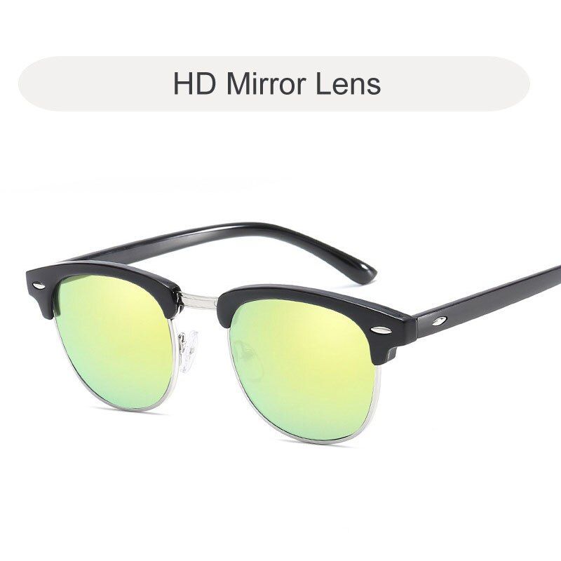 C12-Yellow-SilverBrand Designer Polarized Sunglasses Women 2020 Retro Round Mirror Sun Glasses For Women Luxury Female Glasses Eyewear Oculos