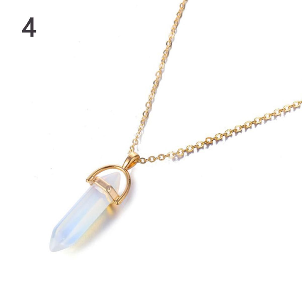 1pcs Natural Crystal Stone Collarbone Necklace Stone Volcanic Rock Pendant