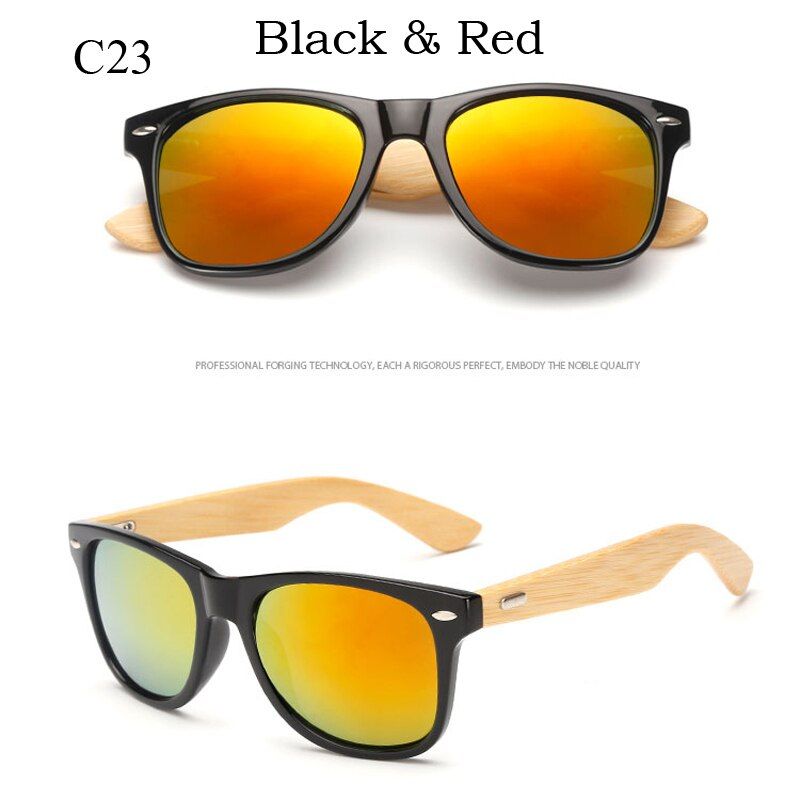 3-KP1501-C23Wood Sunglasses Men Women Square Bamboo Women for Women Men Mirror Sun Glasses Oversize Retro De Sol Masculino Handmade