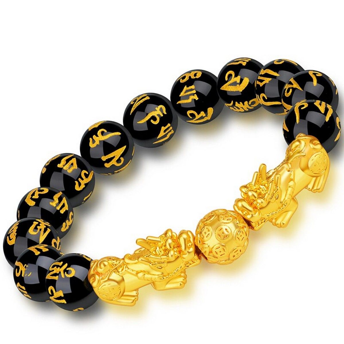 Obsidian Wealth Bracelet Good Luck Feng Attract Jewellery Black