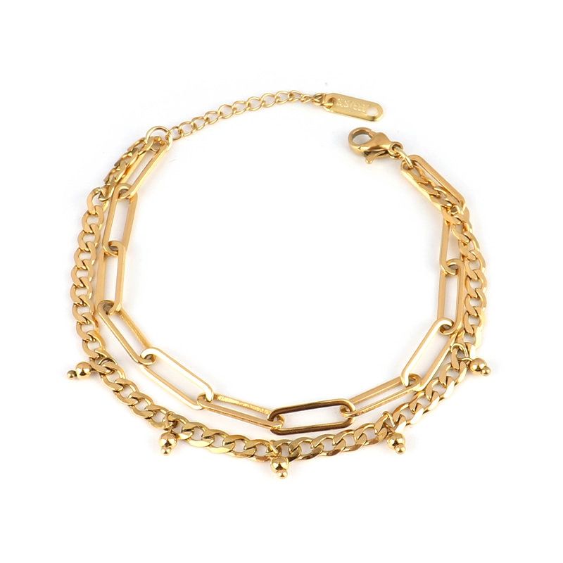 Multi Layer Bracelets Punk Stainless Steel Bracelet For Women coin Pendant Thick Chain Charm bracelets Party Jewelry Gift friend