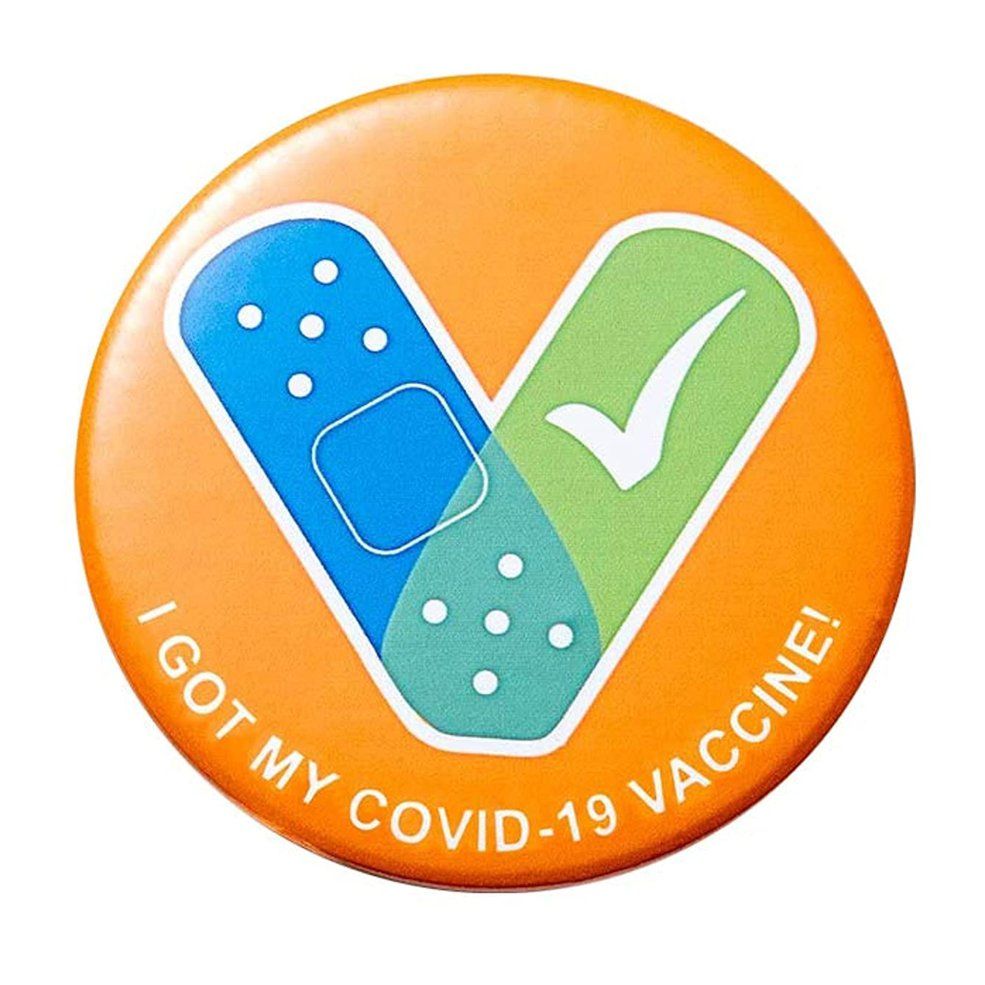 Portable Badge Brooches Decoration Brooch Souvenir Covid-19 Vaccine Brooch
