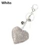Romantic Dazzling Rhinestone Love Heart Charm Pendant Fringe Keychain Keyring
