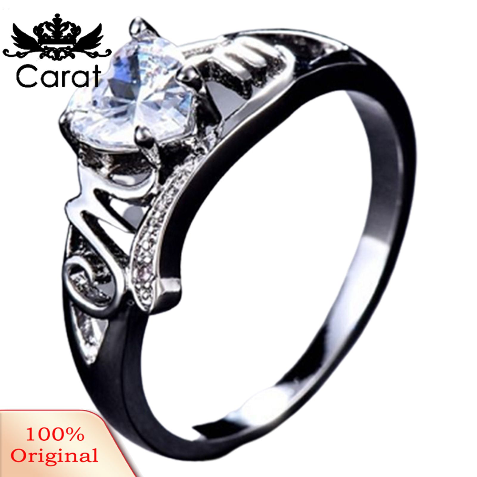 Party Ring Love art Shape Cubic Zirconia Love art Ring