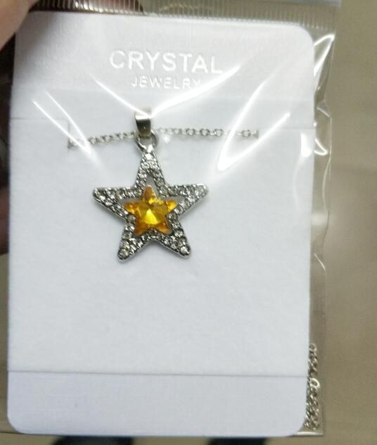 Austria Crystal five pointedtars pendant necklace fashion jewelrylovers gift promotion summer beach charms women