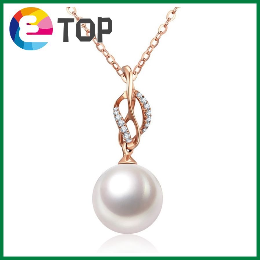 K Rose Gold Plated Inlaid Pearl Necklace Pendant Women'S Fashion Pendants