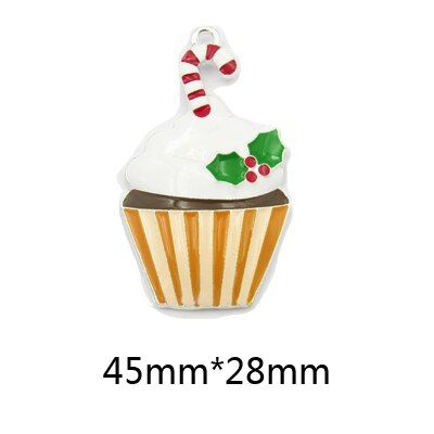 10pcs/bag Christmas Series 1: Crutch,Deer,Gingerbread,Cupcake,Fox,Bell,Santa,Snowman/Gloves Pendant ( Choose Design First )