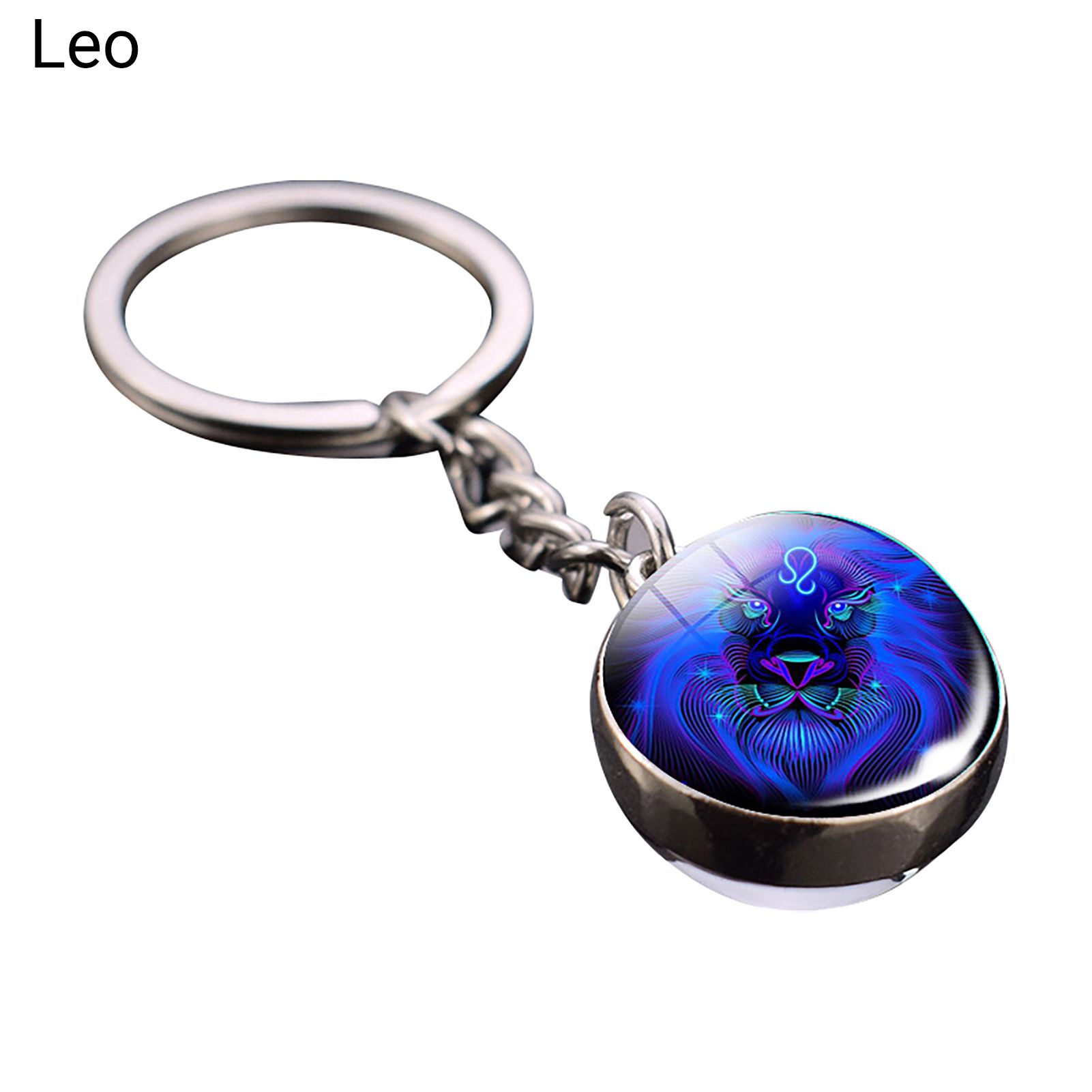 Key Chain Not Easy to Break Glass Ball Constellation Keychain