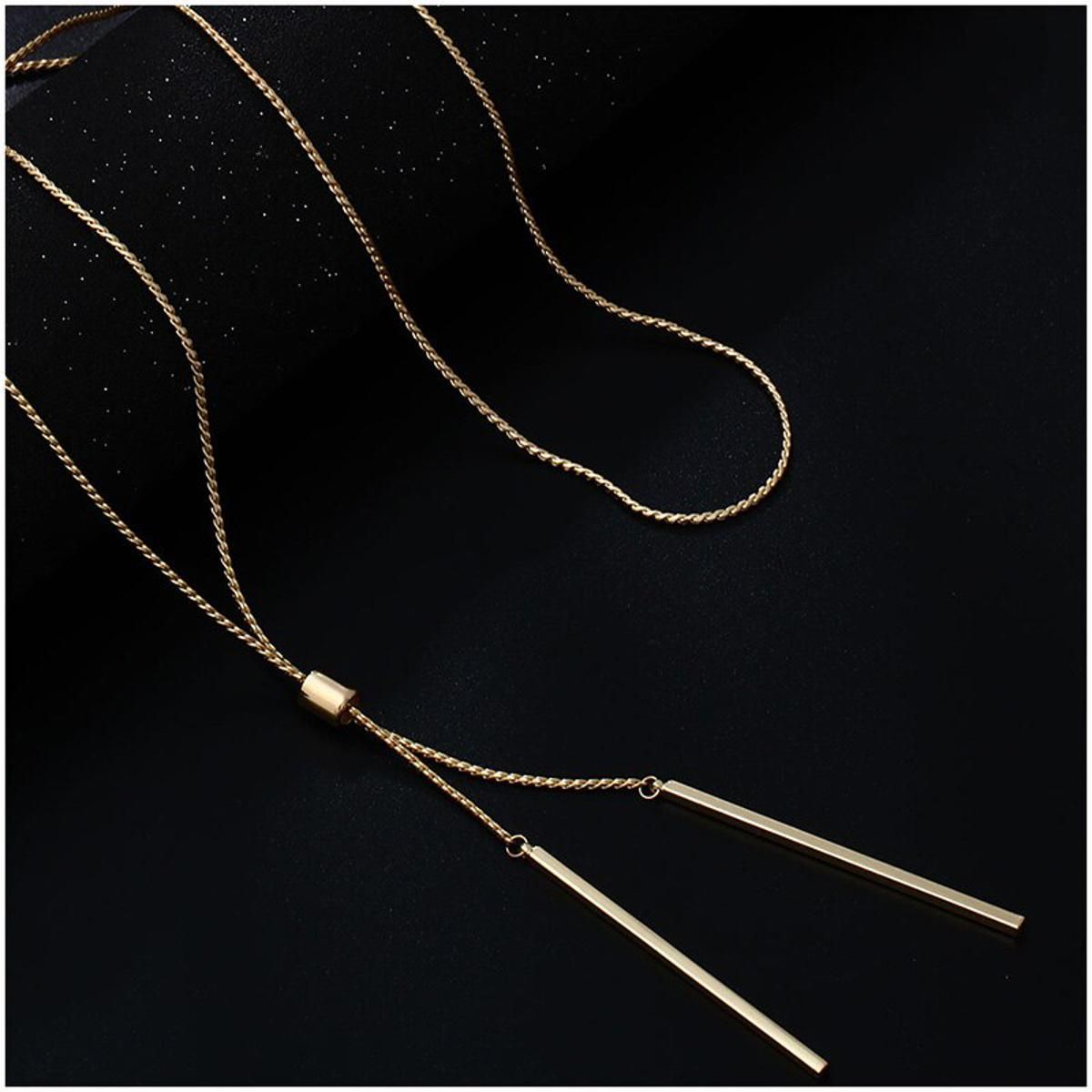2020 Fashion Long Necklaces For Women Tassel Pendant Sweater Necklace Kolye Metal Link Chain Fashion Jewelry collier femme