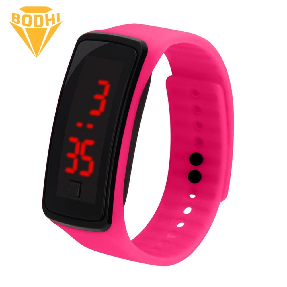 BODHI Children Kids Silicone Band LED Screen Electronic Digital Sports Wrist Watch